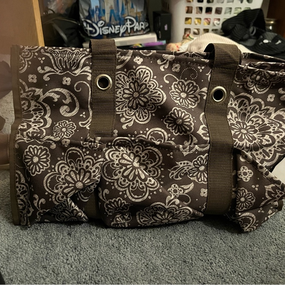 NWOT Thirty-One Floral Brown Utility Tote